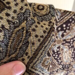 Cashmere EUC Women's Gold Black Scarf from Prague 90% Cashmere 10% Silk